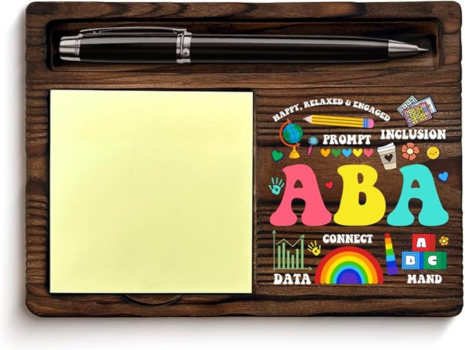 ABA Therapist Behavior Therapist Gifts, Appreciation Gifts for ABA Autism Therapy Behavior Analyst Sticky Note Holder Office Home Decor