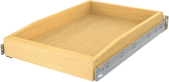 Wooden Pull out Cabinet Organizer 15" W x 21" D x 4.3" H, Only for 15" Cabinet Openg Heavy Duty Kitchen Slide Out Drawers