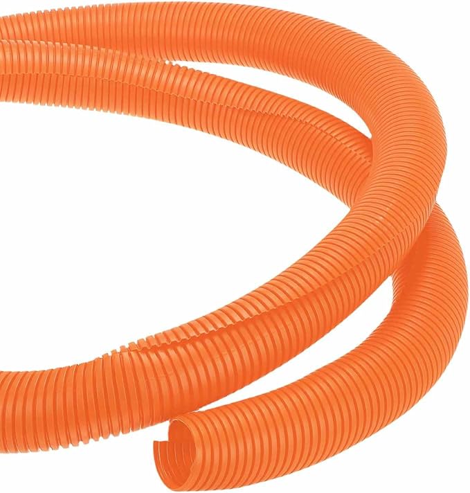 DMiotech 10ft Wire Loom Split Tubing 2 Inch(50.8mm) ID, Cord Protectors from Pet Flexible Conduit Cable Management for Office Home Garden, Orange