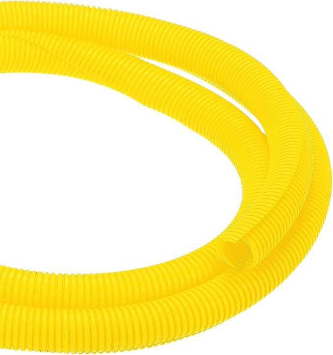 DMiotech 10ft Wire Loom Split Tubing 1 1/4 Inch(31.8mm) ID, Cord Protectors from Pet Flexible Conduit Cable Management for Office Home Garden, Yellow