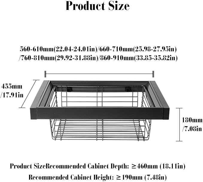 Pull-out Clothes Storage Basket,Stackable Shelf Baskets Organizer,Stackable Storage Bins with Slide Rails,for Wardrobe and Closet Drawer in Bedroom Office(White,29.92-31.88in)