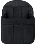 Surblue Backpack Organizer Insert Liner Hanging Travel Rucksack Purse and Handbag Insert Pocket, High-capacity Divider Foldable Nylon Shoulder Bag Organizer for Men and Women, (Black, L)