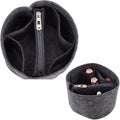 WADORN Felt Purse Organizer Insert, Black (Round, 5.1x4.65in) Materials, Efficient Storage, Practical Design, for LV Cannes & Other Bucket Bags