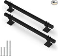 30 Pack Matt Black Square Kitchen Cabinet Handles, 7.56 Inch Center to Center Spacing, Stainless Steel & Zinc Alloy, Easy to Install