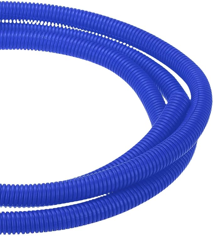DMiotech 100ft Wire Loom Split Tubing 1/2 Inch(12.7mm) ID, Cord Protectors from Pet Flexible Conduit Cable Management for Office Home Garden, Blue