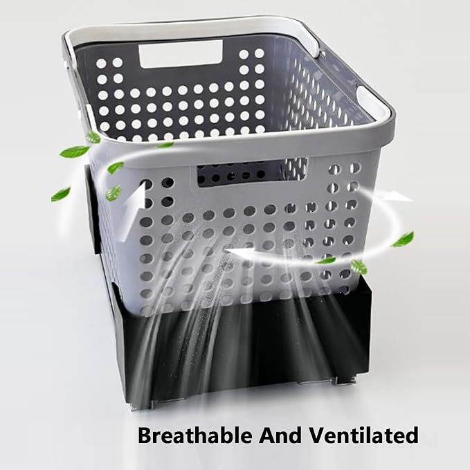 Closet Pull-Out Baskets,Removable Storage Basket,Clothing Pull Out Basket,for Pantry/Laundry/Bathroom/Mudroom(Color2)