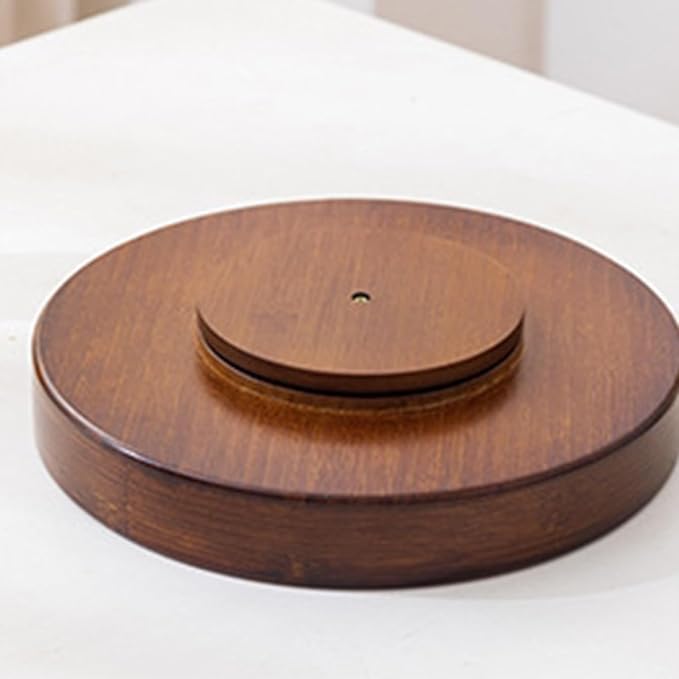 Bamboo Lazy Susan Organizer, 12'' Pantry Organizers, Kitchen Countertop Organizer, Rotating Spice Rack, Large Lazy Susan Turntable for Cabinet, Table, Bathroom