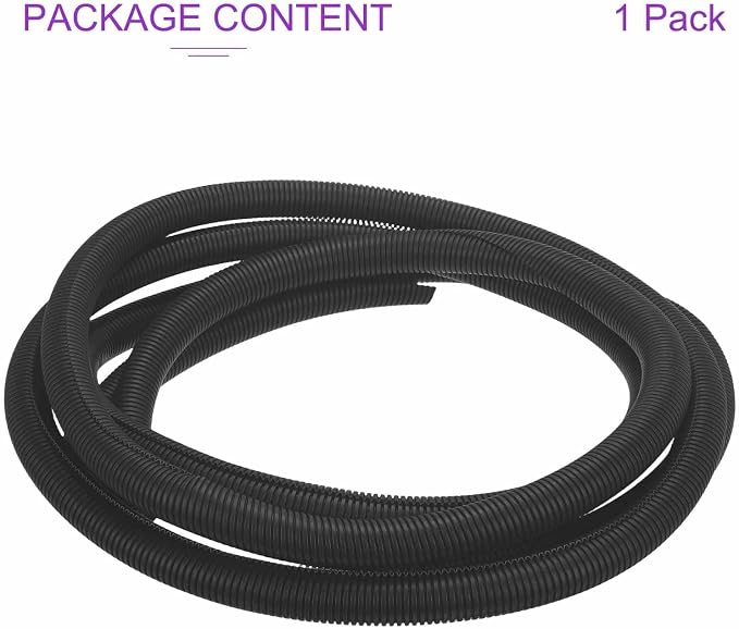 DMiotech 20ft Wire Loom Split Tubing 1 1/4 Inch(31.8mm) ID, Cord Protectors from Pet Flexible Conduit Cable Management for Office Home Garden, Black
