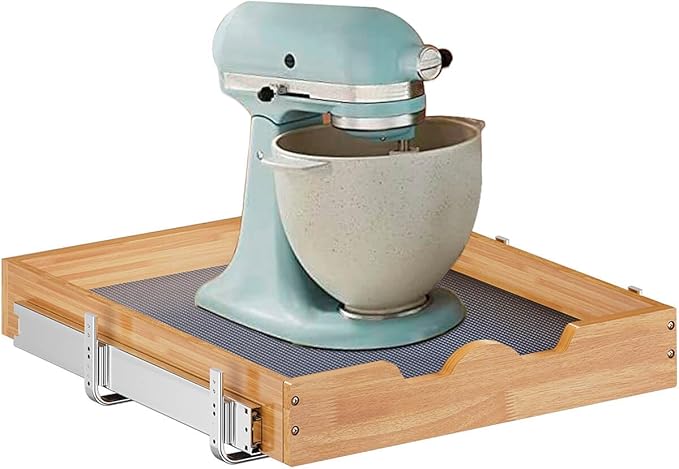 OCG Pull Out Cabinet Organizer 20"W x 21"D, Slide Out Wood Drawer Shelf, Pull Out Shelves for Base Cabinet Organization in Kitchen, Pantry, Bathroom