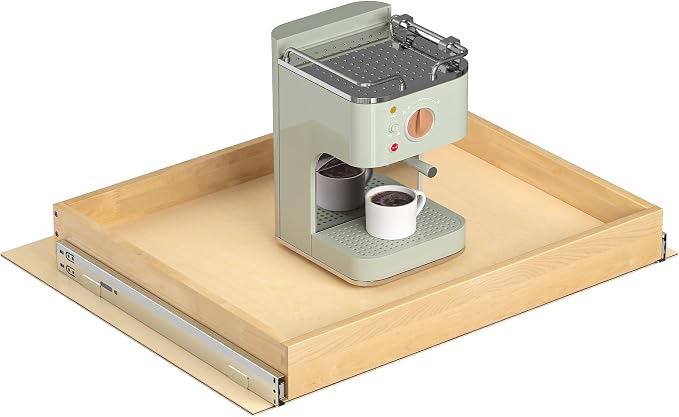 Pull Out Cabinet Organizer, 26" W x 21" D | Soft Close Pull Out Drawers for Cabinets with Heavy Duty Slides, Wood Slide Out Drawers for Kitchen Cabinets