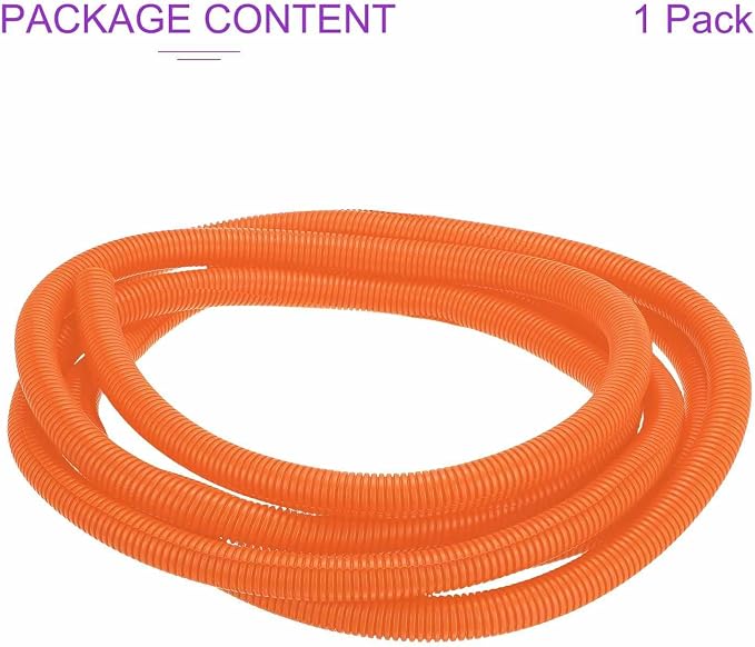 DMiotech 20ft Wire Loom Split Tubing 1 Inch(25.4mm) ID, Cord Protectors from Pet Flexible Conduit Cable Management for Office Home Garden, Orange