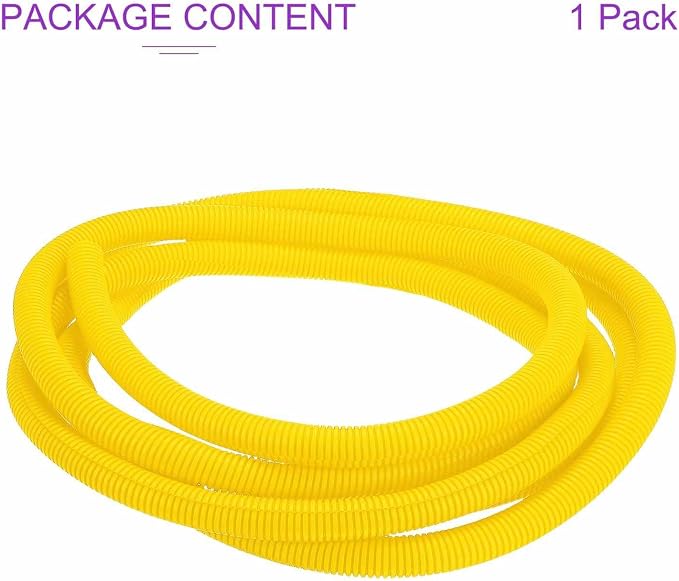 DMiotech 20ft Wire Loom Split Tubing 1 Inch(25.4mm) ID, Cord Protectors from Pet Flexible Conduit Cable Management for Office Home Garden, Yellow