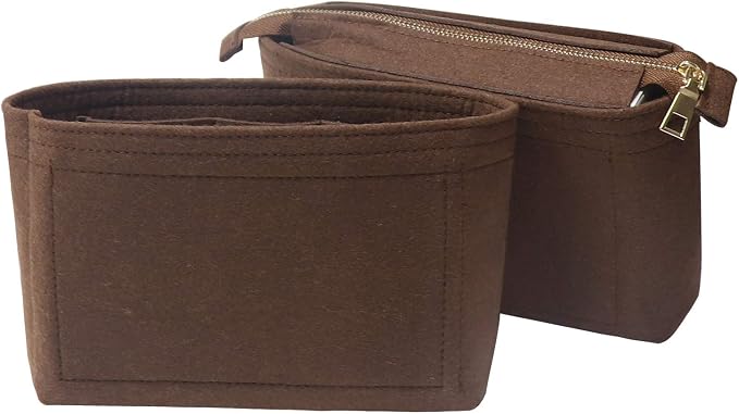 Bag Organizer, Bag Shaper Purse Insert Felt Organizer Fit in NeoNoe Noé and other Bucket Bags - coffee