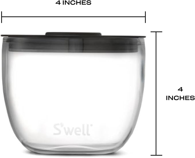 S'well 12821-H20-H64065 Stainless Steel Bowls - 21.5oz - Azurite Marble Eats - Triple-Layered Vacuum-Insulated Containers Keeps Food Cold for 11 Hours and Hot for 7 - Condensation/ Leak-Free