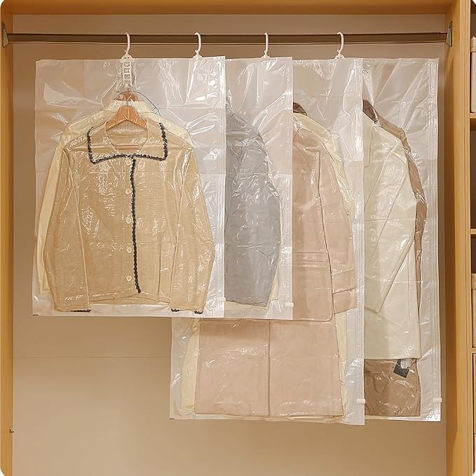 Hanging Vacuum Storage Bags – Space-saving storage bags for clothes, suits and jackets(One,70 * 110cm)