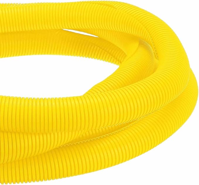 DMiotech 20ft Wire Loom Split Tubing 2 Inch(50.8mm) ID, Cord Protectors from Pet Flexible Conduit Cable Management for Office Home Garden, Yellow