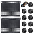 Rocoren 50 PCS Cable Management Kit, 10 Magnetic Rotatable Cable Clips & 40 Reusable Hook and Loop Cord Straps, Cord Holder Organizer Accessories for Under Desk, Nightstand, Home & Office