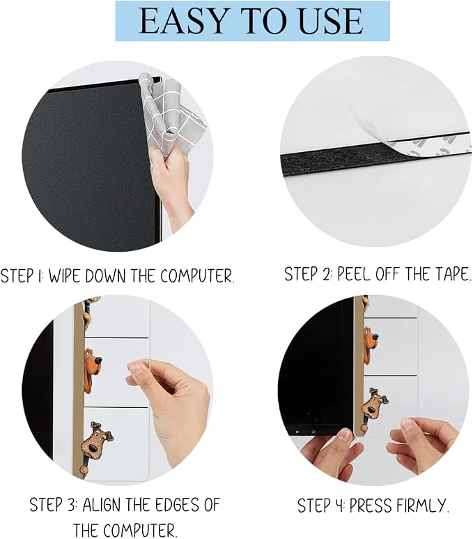 Computer Monitor Memo Board, Sticky Note Holder, Monitor Side Note Board, Acrylic Desk Organizer with 100Pcs Notes, Gifts for Dog Lovers for Office Worker Men Women, Home Desktop and Office Desk