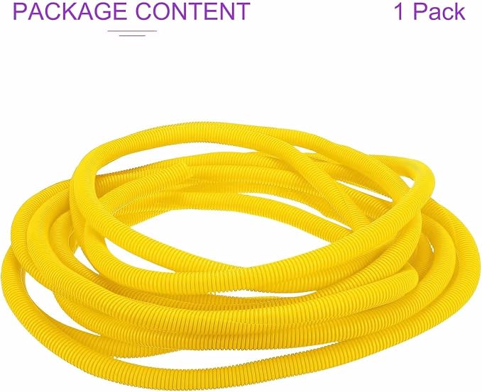 DMiotech 50ft Wire Loom Split Tubing 1 Inch(25.4mm) ID, Cord Protectors from Pet Flexible Conduit Cable Management for Office Home Garden, Yellow