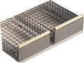 Retractable Kitchen Cabinet Pull-Out Basket - Foldable Adjustable Slide Drawer For Dish & Sink Storage Organization(Small x2)