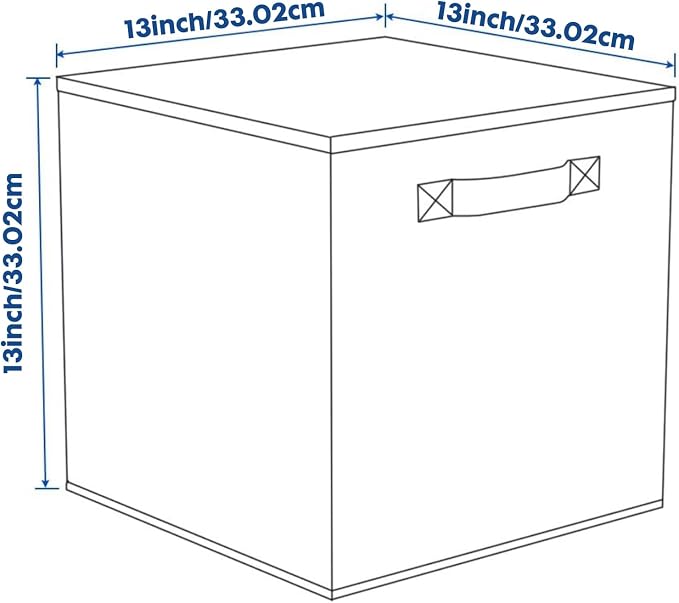 ShellKingdom Storage Bins, Foldable Fabric Storage Cube And Cloth Organizer | Storage Drawer For Closet And Toys, 13 X 13 X 13 INCH, 6 Pack (6 Colors)
