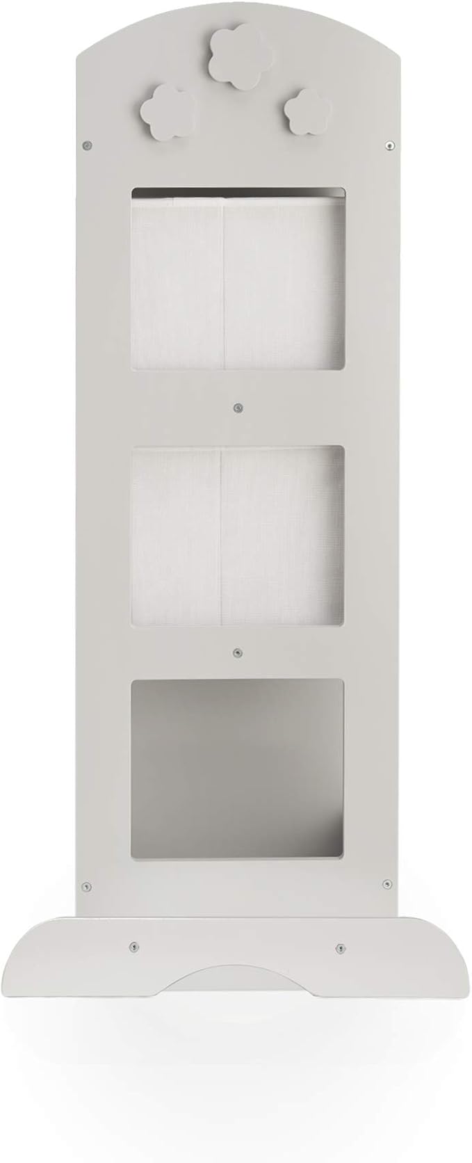 Guidecraft See and Store Dress-up Center – Gray: Kids Dramatic Play Storage Armoire with Mirror, Rack, Shelves & Bottom Tray - Toddlers Costume & Toy Organizer Furniture