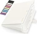 Sooez Accordion File Organizer, Letter Size Expanding File Folder with Labels, 8 Pocket Folders for Document, Portable Paper Bill Receipt Organizer for Home School Office Supplies, A4 Size, Off White