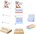 Sticky Note Holder, Monitor Memo Board, Acrylic Post It Note Holder with Wooden Base, Includes 200 Notes, Desk Organizer, Funny Llama Quote “Llama Just Say I Think You’re Fabulous”
