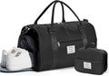 Gym Bag Womens Mens with Shoes Compartment and Wet Pocket Travel Duffel Bag for Women for Plane Sport Gym Tote Bags with Toiletry Bag Waterproof Weekend Overnight Carry on Bag Hospital Holdalls