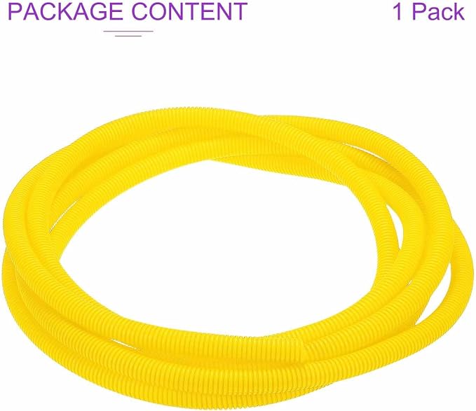 DMiotech 50ft Wire Loom Split Tubing 5/8 Inch(15.9mm) ID, Cord Protectors from Pet Flexible Conduit Cable Management for Office Home Garden, Yellow