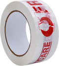 WOD CST2FW Fragile Tape Handle with Care Packing Tape 2 in. x 110 yds. Heavy Duty Carton Sealing Tape Red Lettering for Fragile Cargo and Box Office Moving Shipping