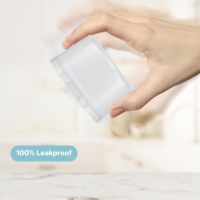 JOOPETALK 2 Pack Clear Snack Container Replacement Top Compartment for Insulated Food Jar, Leak-Proof Food-Grade Storage Container, Perfect for Kids Lunch Snacks