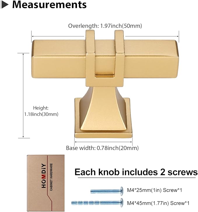 10 Pack Gold Cabinet Knobs Brushed Brass Dresser Drawer Knobs Gold Kitchen Cabinet Pulls Cabinet Hardware