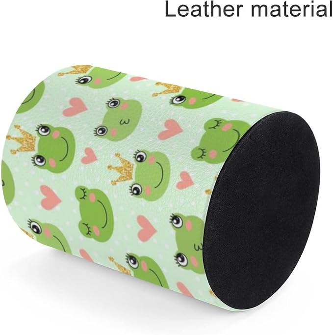 Cute Frogs Pen Holder Pencil Cup for Desk Organizer | Cute Makeup Brush Holder PU Multifunctional Office Suppliesfor Decor Home Classroom School