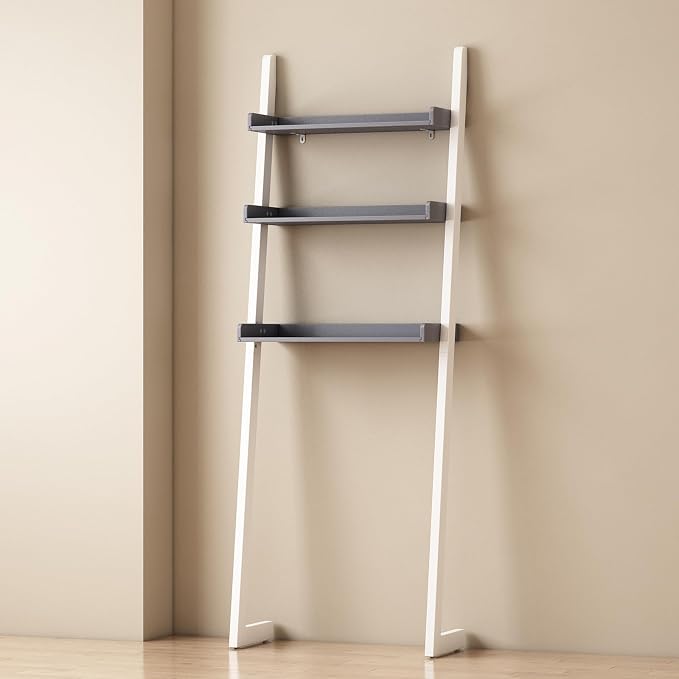 Solid Bamboo Toilet Shelf,3 Tier Bathroom Shelf with Anti-Slip Base | Solid bamboo over the toilet storage – naturally moisture-resistant for bathrooms, built for long-lasting durability