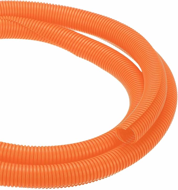 DMiotech 50ft Wire Loom Split Tubing 1 1/4 Inch(31.8mm) ID, Cord Protectors from Pet Flexible Conduit Cable Management for Office Home Garden, Orange