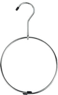 HANGERWORLD Pack of 3 Pack Belt Organizer for Closet Rack Chrome Ring Hanger for Belts Ties Scarves and Accessory Storage
