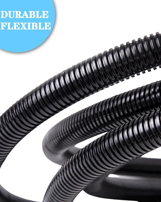 1/2 Inch Wire Loom Split Tubing - 10 ft Cord Protector Electric Wires Covers, Automotive Wire Flexible Conduit, Plastic Wire Cover