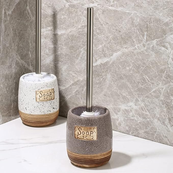 Toilet Bowl Brush and Holder Toilet Brushes with 304 Stainless Steel Handle for Bathroom Toilet Cleaner Brush, No Dead Angle Home Cleaning Utensils Bathroom Accessories (Color : A) (C)