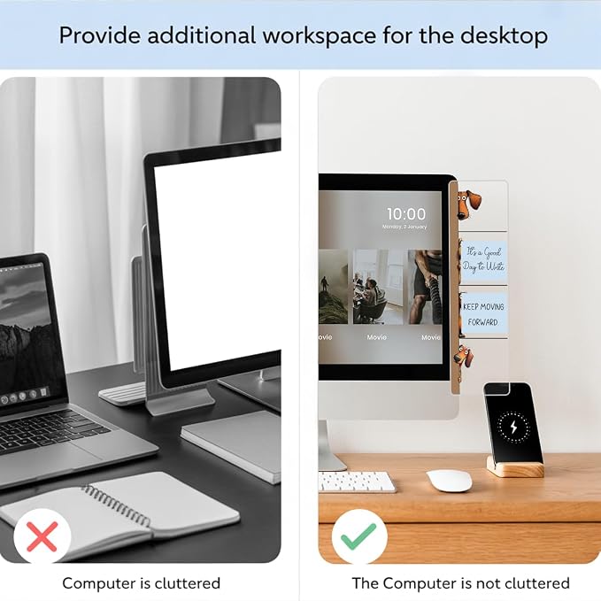 Dachshund Computer Monitor Memo Board, Sticky Note Holder, Monitor Side Note Board, Acrylic Desk Organizer with 100Pcs Notes for Office Worker Men Women, Home Desktop and Office Desk