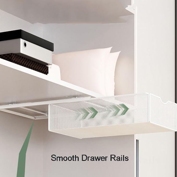 Pull Out Drawer Organizer Containers Storage Bin,Compact Hanging Pullout Drawer Basket,Stackable Shelf Baskets Organizer(Style 2)