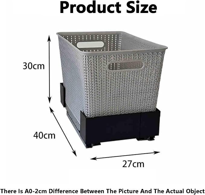 Closet Pull-Out Baskets,Removable Storage Basket,Clothing Pull Out Basket,for Pantry/Laundry/Bathroom/Mudroom(Color1)