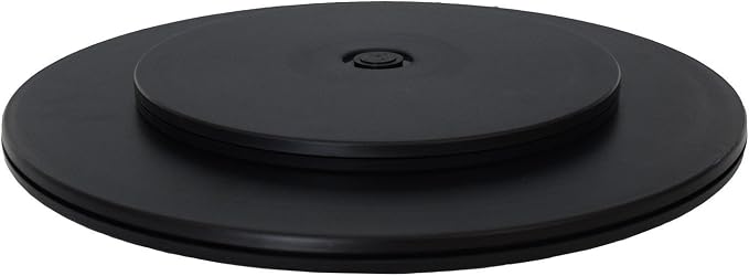 TamBee 8 Inch Lazy Susan Turntable Organizer, 360° Rotation Acrylic for Spice Rack, Cake, TV, Laptop, Crafts, Kitchen, Cabinet, Pantry Decorating Black