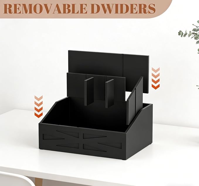 Large Mail Organizer Countertop,Farmhouse Desk and Kitchen Countertop Storage, Letter Sorter, Desk Mail and Bill Organizer, Desktop File and Paper Holder
