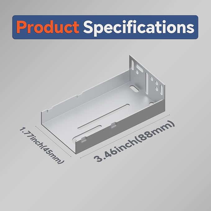 10 Pairs Rear Mounting Brackets for Face Frame Cabinets Replacement Part Drawer Bracket (Width: 45mm) (Rear Mounting Brackets, 10 Pairs)