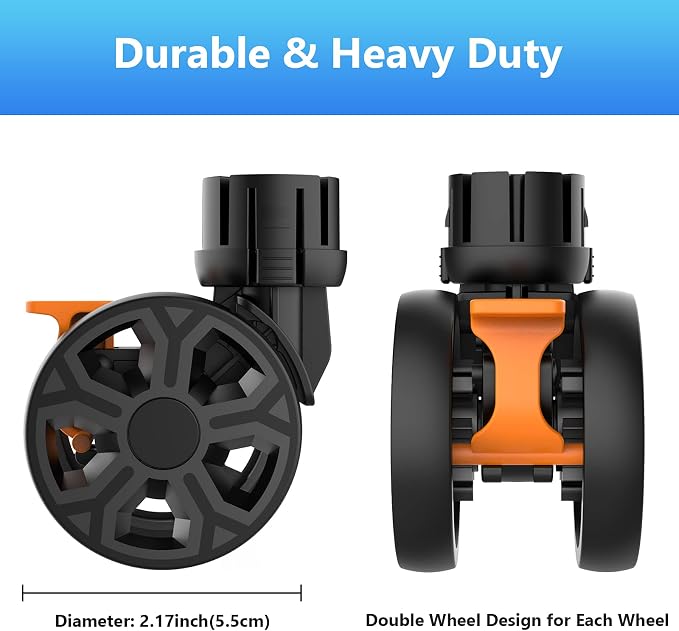 FELICON SELORSS Heavy Duty Rotation Swivel Wheels-Black-2PCS | 360°Rotate Wheel for BY06 BY06S BY06C BY10 BY10WX BY16 Folding Utility Cart Rolling Crate