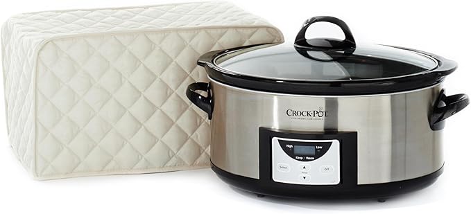Covermates Keepsakes - Slow Cooker Cover - Dust Protection - Stain Resistant - Washable - Appliance Cover, Cream