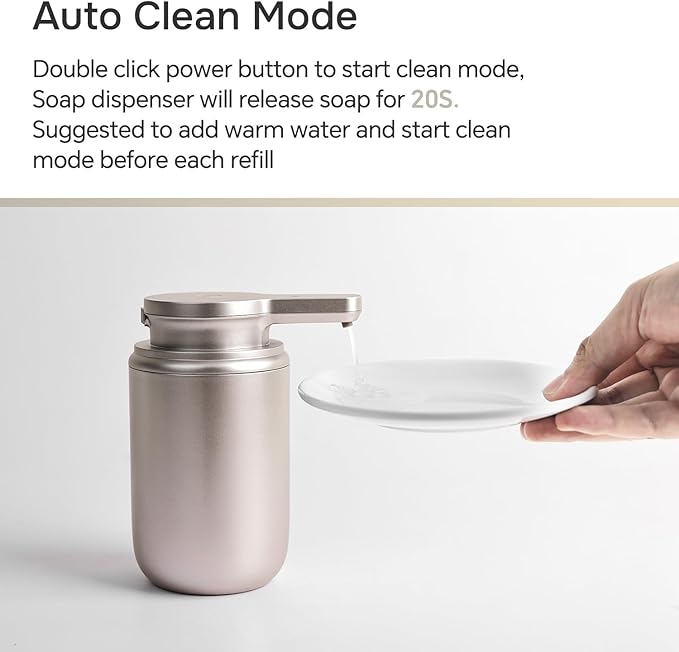 LAOPAO Automatic Soap Dispenser, Liquid Hand Soap Dispenser for Bathroom Kitchen Rechargeable Touchless Hand Soap Pump, 10oz
