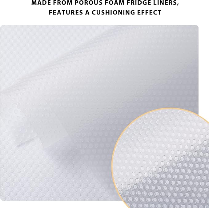 Aiosscd 15PCS Shelf Mats Refrigerator Liners Washable Refrigerator Pads Fridge Mats Drawer Placemats Home Kitchen Gadgets Accessories Organization for Top Freezer(White)