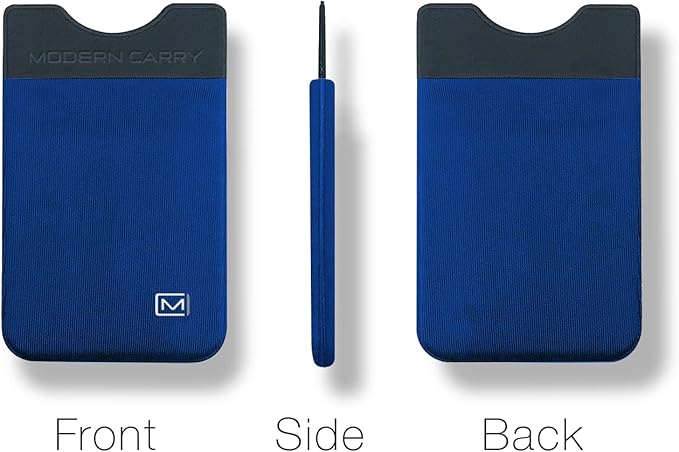 Modern Carry Ultra Thin Wallet for Men & Women, Single Pocket or 2 Slot Options, Slim Stretch Fabric Minimalist Front Pocket Card Holder
